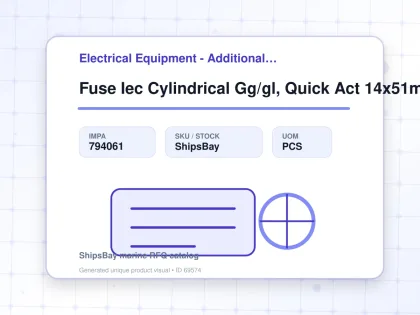 Fuse Iec Cylindrical Gg/gl, Quick Act 14x51mm Ac690v 1a - Electrical Equipment - Additional Items - IMPA 794061 - UOM PCS