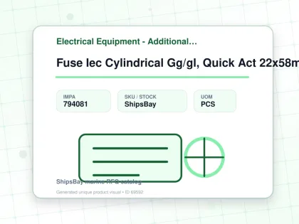 Fuse Iec Cylindrical Gg/gl, Quick Act 22x58mm Ac690v 12a - Electrical Equipment - Additional Items - IMPA 794081 - UOM PCS
