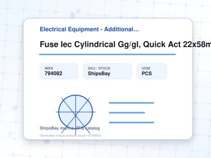 Fuse Iec Cylindrical Gg/gl, Quick Act 22x58mm Ac690v 16a - Electrical Equipment - Additional Items - IMPA 794082 - UOM PCS