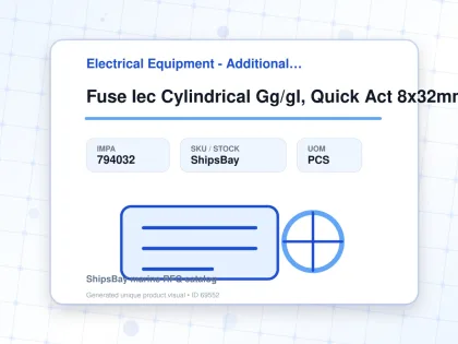 Fuse Iec Cylindrical Gg/gl, Quick Act 8x32mm Ac400v 1a - Electrical Equipment - Additional Items - IMPA 794032 - UOM PCS