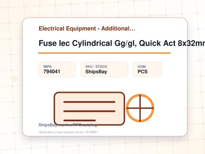Fuse Iec Cylindrical Gg/gl, Quick Act 8x32mm Ac400v 25a - Electrical Equipment - Additional Items - IMPA 794041 - UOM PCS