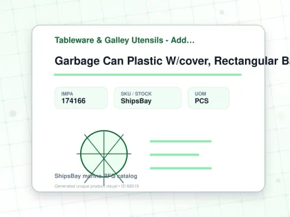 Garbage Can Plastic W/cover, Rectangular Base 42ltr - Tableware & Galley Utensils - Additional Items - IMPA 174166 - UOM PCS