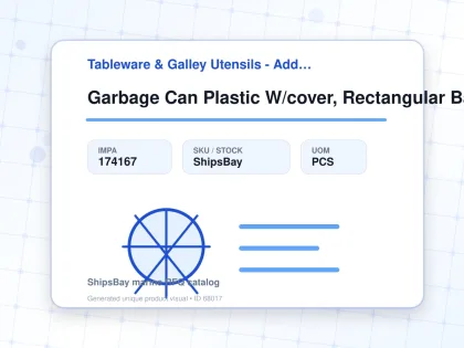 Garbage Can Plastic W/cover, Rectangular Base 53ltr - Tableware & Galley Utensils - Additional Items - IMPA 174167 - UOM PCS