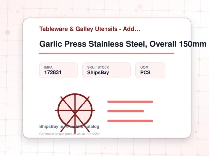 Garlic Press Stainless Steel, Overall 150mm - Tableware & Galley Utensils - Additional Items - IMPA 172831 - UOM PCS