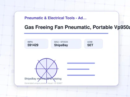 Gas Freeing Fan Pneumatic, Portable Vp950as 9000m3/hr - Pneumatic & Electrical Tools - Additional Items - IMPA 591429 - UOM SET