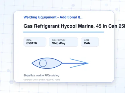 Gas Refrigerant Hycool Marine, 45 In Can 25ltr - Welding Equipment - Additional Items - IMPA 850126 - UOM CAN