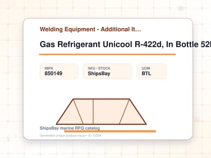 Gas Refrigerant Unicool R-422d, In Bottle 52kgs - Welding Equipment - Additional Items - IMPA 850149 - UOM BTL