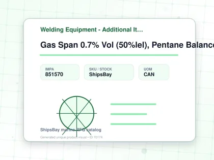Gas Span 0.7% Vol (50%lel), Pentane Balance Air 110ltr - Welding Equipment - Additional Items - IMPA 851570 - UOM CAN
