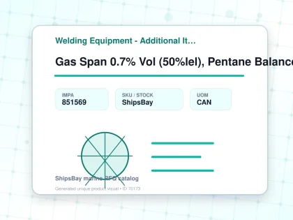 Gas Span 0.7% Vol (50%lel), Pentane Balance Air 58ltr - Welding Equipment - Additional Items - IMPA 851569 - UOM CAN