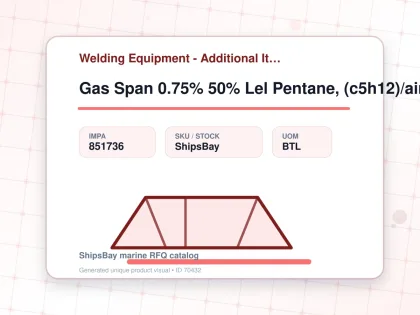Gas Span 0.75% 50% Lel Pentane, (c5h12)/air #fcg31000 103ltr - Welding Equipment - Additional Items - IMPA 851736 - UOM BTL