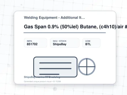 Gas Span 0.9% (50%lel) Butane, (c4h10)/air #fcg23000 103ltr - Welding Equipment - Additional Items - IMPA 851702 - UOM BTL