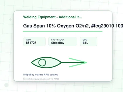 Gas Span 10% Oxygen O2/n2, #fcg29010 103ltr - Welding Equipment - Additional Items - IMPA 851727 - UOM BTL