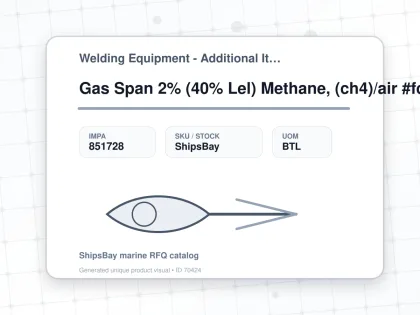 Gas Span 2% (40% Lel) Methane, (ch4)/air #fcg30000 34ltr - Welding Equipment - Additional Items - IMPA 851728 - UOM BTL