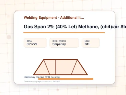 Gas Span 2% (40% Lel) Methane, (ch4)/air #fcg30110 103ltr - Welding Equipment - Additional Items - IMPA 851729 - UOM BTL