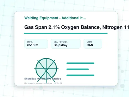 Gas Span 2.1% Oxygen Balance, Nitrogen 110ltr - Welding Equipment - Additional Items - IMPA 851562 - UOM CAN