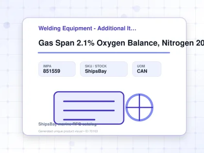 Gas Span 2.1% Oxygen Balance, Nitrogen 20ltr - Welding Equipment - Additional Items - IMPA 851559 - UOM CAN