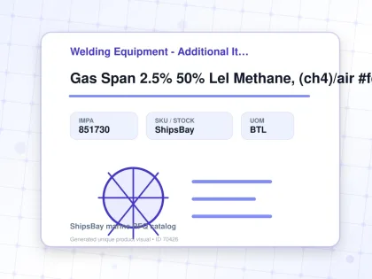 Gas Span 2.5% 50% Lel Methane, (ch4)/air #fcg30005 34ltr - Welding Equipment - Additional Items - IMPA 851730 - UOM BTL