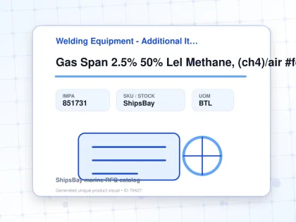 Gas Span 2.5% 50% Lel Methane, (ch4)/air #fcg30125 103ltr - Welding Equipment - Additional Items - IMPA 851731 - UOM BTL