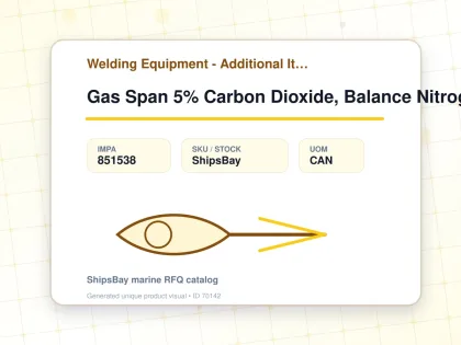 Gas Span 5% Carbon Dioxide, Balance Nitrogen 110ltr - Welding Equipment - Additional Items - IMPA 851538 - UOM CAN