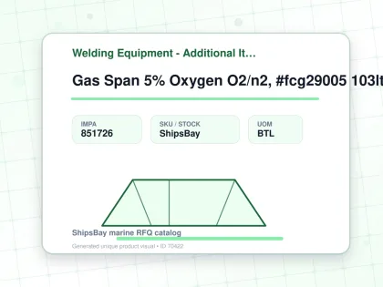 Gas Span 5% Oxygen O2/n2, #fcg29005 103ltr - Welding Equipment - Additional Items - IMPA 851726 - UOM BTL