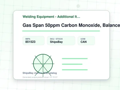 Gas Span 50ppm Carbon Monoxide, Balance Air 20ltr - Welding Equipment - Additional Items - IMPA 851523 - UOM CAN