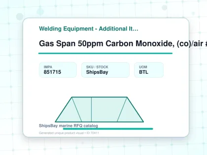 Gas Span 50ppm Carbon Monoxide, (co)/air #fcg26000 103ltr - Welding Equipment - Additional Items - IMPA 851715 - UOM BTL