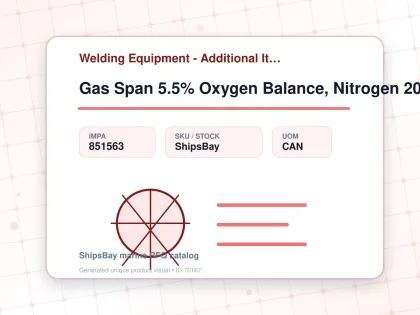Gas Span 5.5% Oxygen Balance, Nitrogen 20ltr - Welding Equipment - Additional Items - IMPA 851563 - UOM CAN