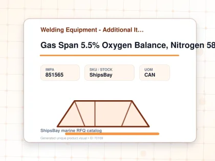 Gas Span 5.5% Oxygen Balance, Nitrogen 58ltr - Welding Equipment - Additional Items - IMPA 851565 - UOM CAN