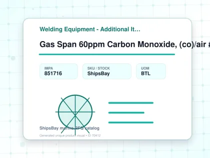 Gas Span 60ppm Carbon Monoxide, (co)/air #fcg26005 103ltr - Welding Equipment - Additional Items - IMPA 851716 - UOM BTL
