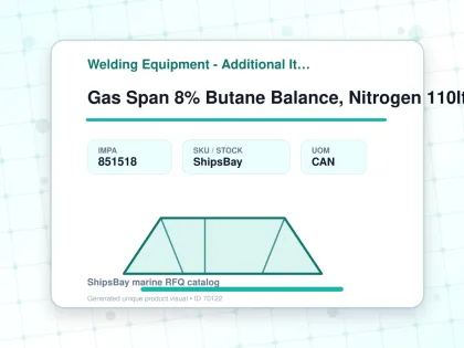 Gas Span 8% Butane Balance, Nitrogen 110ltr - Welding Equipment - Additional Items - IMPA 851518 - UOM CAN