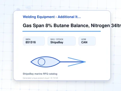 Gas Span 8% Butane Balance, Nitrogen 34ltr - Welding Equipment - Additional Items - IMPA 851516 - UOM CAN