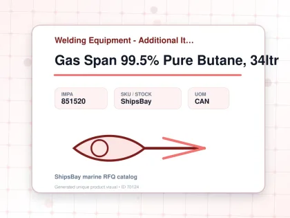 Gas Span 99.5% Pure Butane, 34ltr - Welding Equipment - Additional Items - IMPA 851520 - UOM CAN