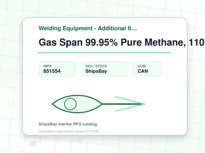 Gas Span 99.95% Pure Methane, 110ltr - Welding Equipment - Additional Items - IMPA 851554 - UOM CAN