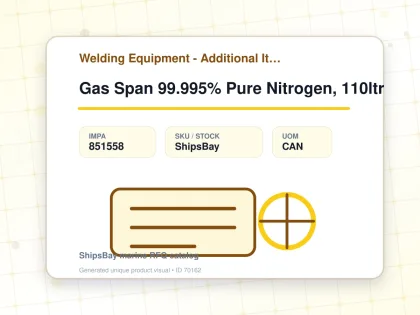 Gas Span 99.995% Pure Nitrogen, 110ltr - Welding Equipment - Additional Items - IMPA 851558 - UOM CAN