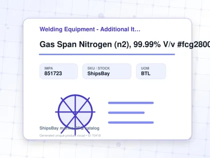 Gas Span Nitrogen (n2), 99.99% V/v #fcg28000 34ltr - Welding Equipment - Additional Items - IMPA 851723 - UOM BTL