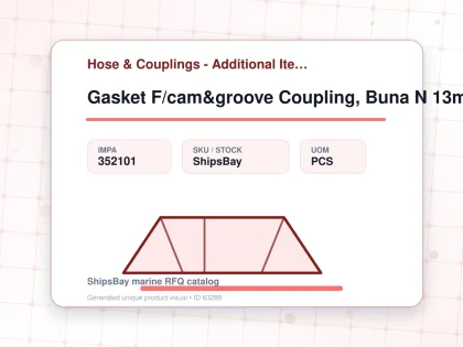 Gasket F/cam&groove Coupling, Buna N 13mm Sm980013 - Hose & Couplings - Additional Items - IMPA 352101 - UOM PCS