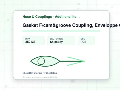 Gasket F/cam&groove Coupling, Enveloppe Closed Ptfe 1" - Hose & Couplings - Additional Items - IMPA 352133 - UOM PCS