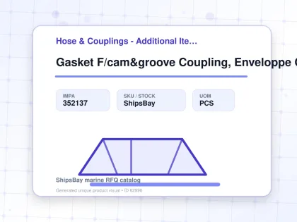 Gasket F/cam&groove Coupling, Enveloppe Closed Ptfe 2-1/2" - Hose & Couplings - Additional Items - IMPA 352137 - UOM PCS