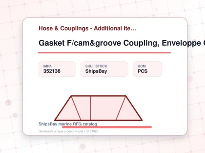 Gasket F/cam&groove Coupling, Enveloppe Closed Ptfe 2" - Hose & Couplings - Additional Items - IMPA 352136 - UOM PCS