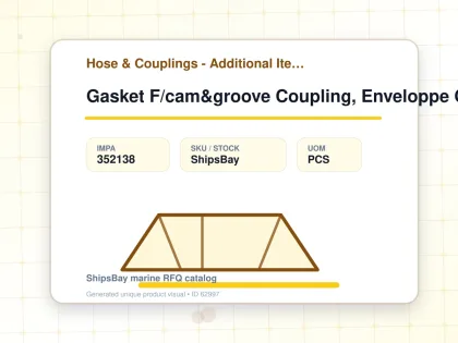 Gasket F/cam&groove Coupling, Enveloppe Closed Ptfe 3" - Hose & Couplings - Additional Items - IMPA 352138 - UOM PCS