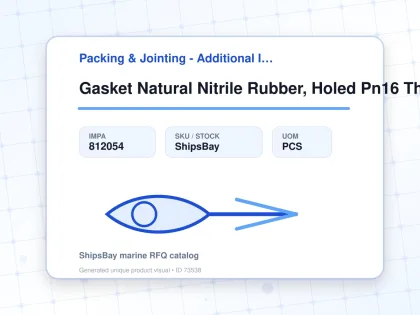 Gasket Natural Nitrile Rubber, Holed Pn16 Th:2mm 310x460mm - Packing & Jointing - Additional Items - IMPA 812054 - UOM PCS