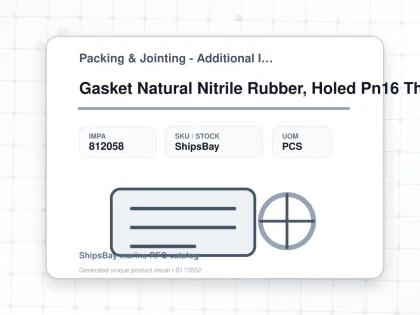 Gasket Natural Nitrile Rubber, Holed Pn16 Th:2mm Nom Size 450 - Packing & Jointing - Additional Items - IMPA 812058 - UOM PCS
