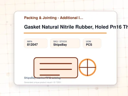 Gasket Natural Nitrile Rubber, Holed Pn16 Th:2mm Nom Size 65 - Packing & Jointing - Additional Items - IMPA 812047 - UOM PCS
