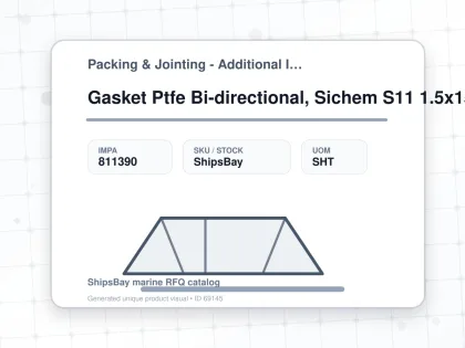 Gasket Ptfe Bi-directional, Sichem S11 1.5x1500x1500mm - Packing & Jointing - Additional Items - IMPA 811390 - UOM SHT