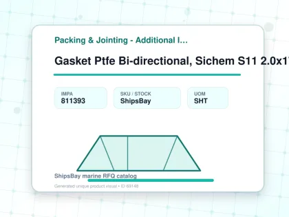 Gasket Ptfe Bi-directional, Sichem S11 2.0x1750x1750mm - Packing & Jointing - Additional Items - IMPA 811393 - UOM SHT