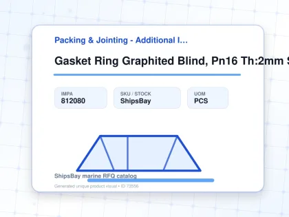 Gasket Ring Graphited Blind, Pn16 Th:2mm Size 125 141x192mm - Packing & Jointing - Additional Items - IMPA 812080 - UOM PCS