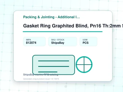 Gasket Ring Graphited Blind, Pn16 Th:2mm Size 32 43x82mm - Packing & Jointing - Additional Items - IMPA 812074 - UOM PCS