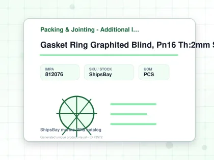 Gasket Ring Graphited Blind, Pn16 Th:2mm Size 50 61x107mm - Packing & Jointing - Additional Items - IMPA 812076 - UOM PCS