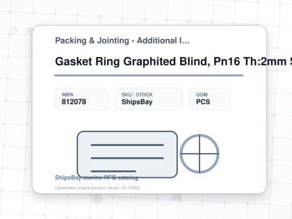 Gasket Ring Graphited Blind, Pn16 Th:2mm Size 80 90x142mm - Packing & Jointing - Additional Items - IMPA 812078 - UOM PCS