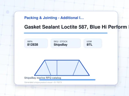 Gasket Sealant Loctite 587, Blue Hi Perform Rtv 190ml - Packing & Jointing - Additional Items - IMPA 812838 - UOM BTL